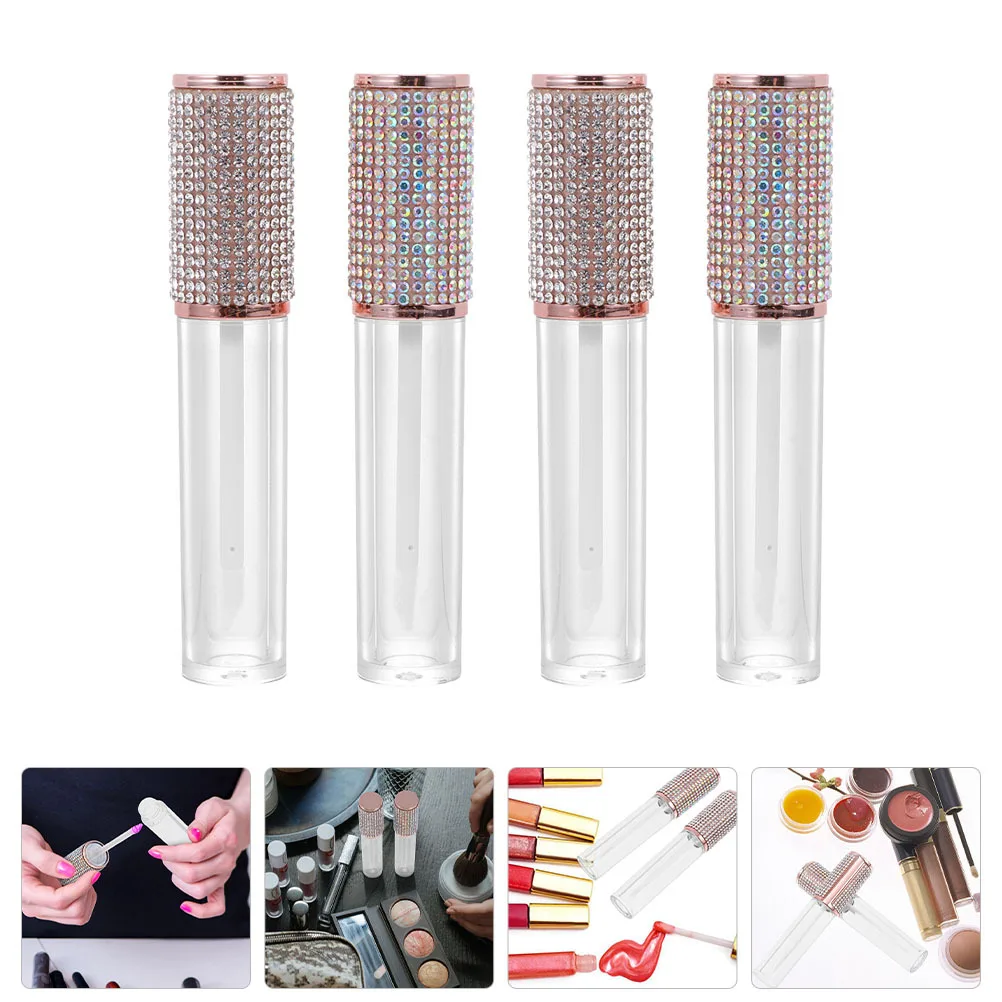 4 stuks glansbuis hervulbare lege doe-het-zelf draagbare compacte reisformaat mode lipglazuren fles voor vloeibare oliebalsem