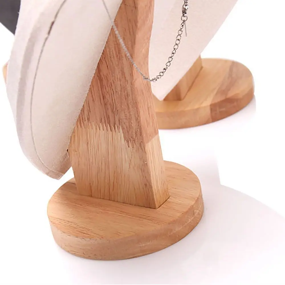 

High Quality Suede Jewelry Storage Rack Show Wooden Neck Display Props 3D Display Model
