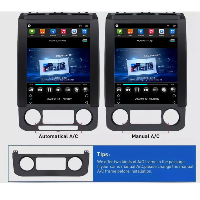 2025 جديد لفورد F150 2016-2021 مشغل وسائط متعددة أندرويد اللاسلكية CarPlay السيارات راديو السيارة شاشة تعمل باللمس الملاحة رئيس وحدة #6