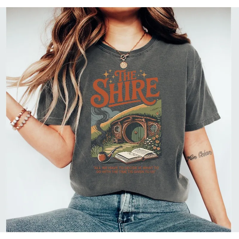 Camiseta para entusiastas de la novela de fantasía El Señor de los Anillos, camiseta para hombre, camiseta informal unisex de algodón puro de verano