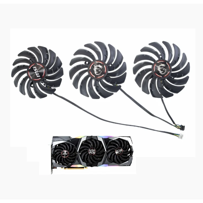 3Pcs Graphics card fan for MSI RTX 2080 2080Ti 2080 2070 SUPER GAMING X TRIO Fan