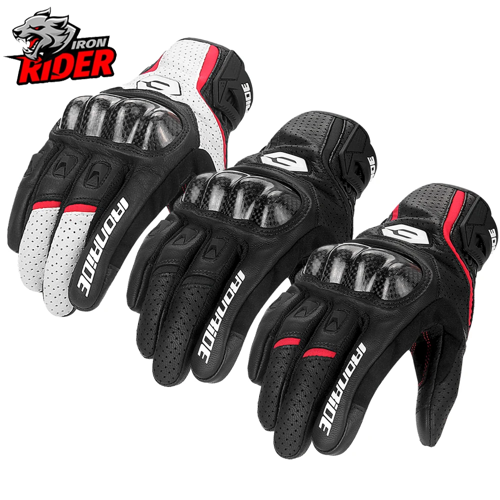 

Motorcycle Gloves Anti Fall Wear-resistant Leather Gloves Outdoor Sports Touch Screen Full Finger Gloves Outdoor Sports Gloves