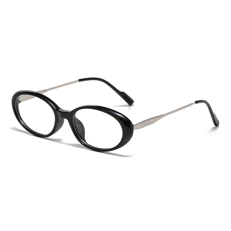 Korean version oval cute style decorative glasses for women, suitable for wearing as anti-blue light glasses
