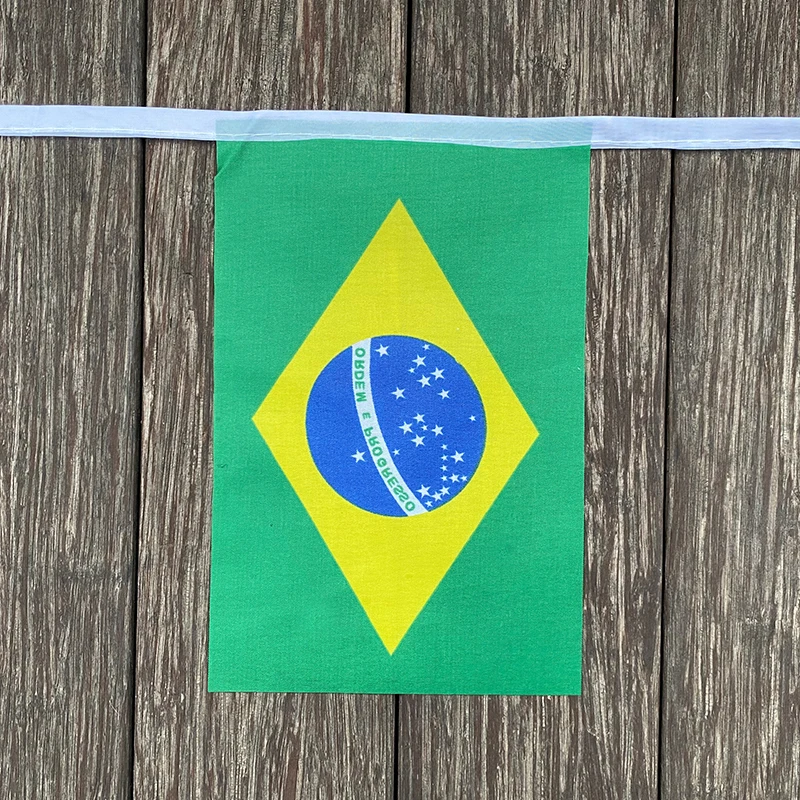 Xvggdg 20 Stks/set Brazilië Bunting Vlaggen Wimpel String Banner Gorzen Festival Party Holiday