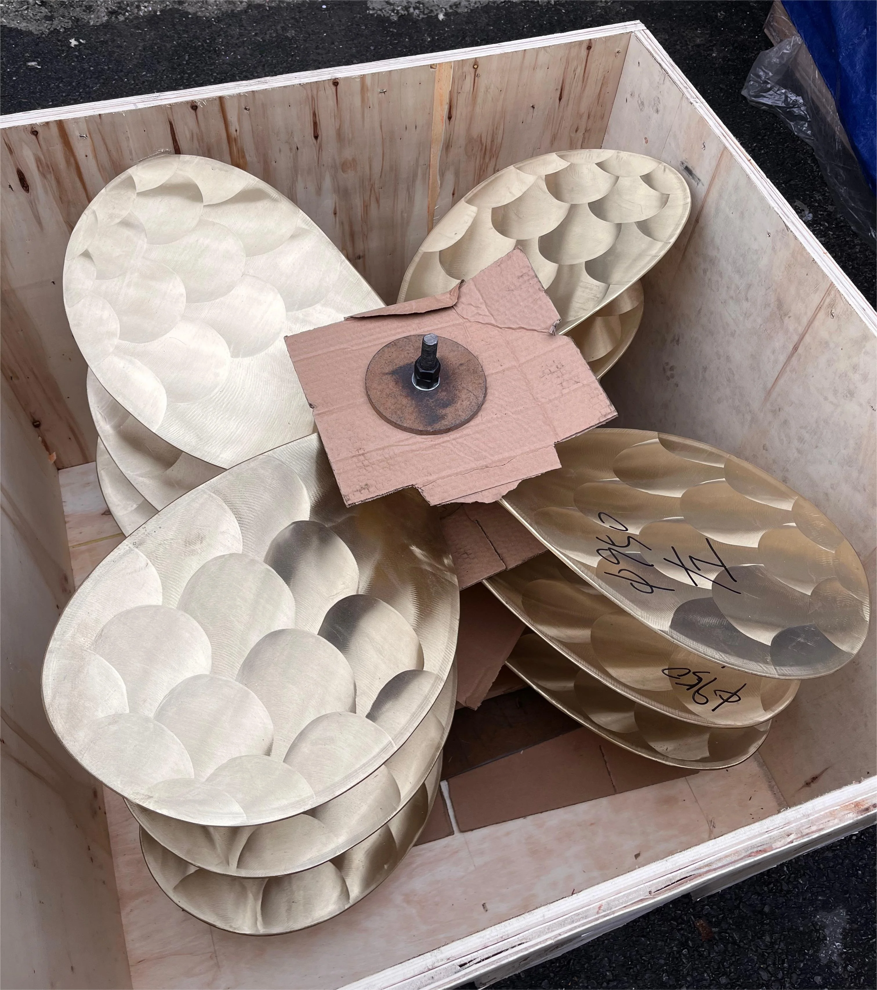 Bronze CU1,2,3,4  Diameter 1500mm 3,4,5,6,7 Blades Marine Ship Propeller for Propulsion System