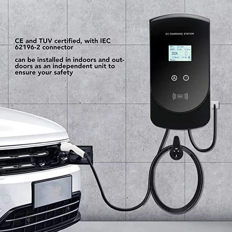 Type 2 EVSE Portable Wall-mounted Charging Stations 32A 250V 32A 7kw EV Charging Wallbox 7KW Level 2 EV Charger For Electric Car