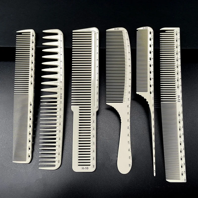 

1PC High Quality Laser Scale Hair Comb Professional Hairdressing Pointed Tail Pick Combs for Men Push Edge Hair Combs