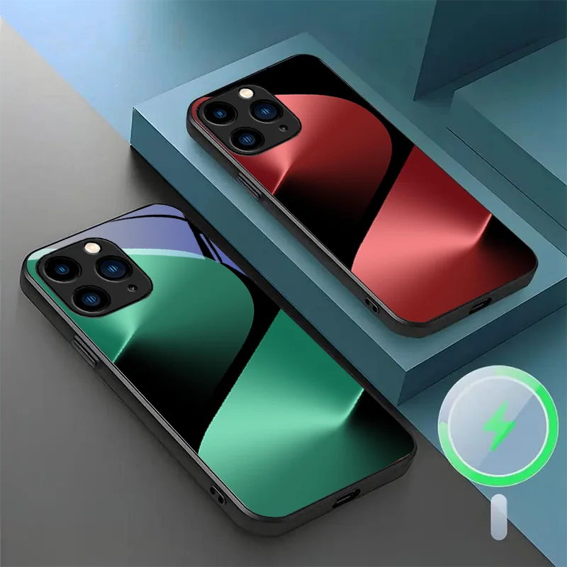 

For iPhone 11 X XR 13 14 Pro MAX 15 12 16 Magnetic Glass Phone Case Business Personality Fun Protective Case Women Edition