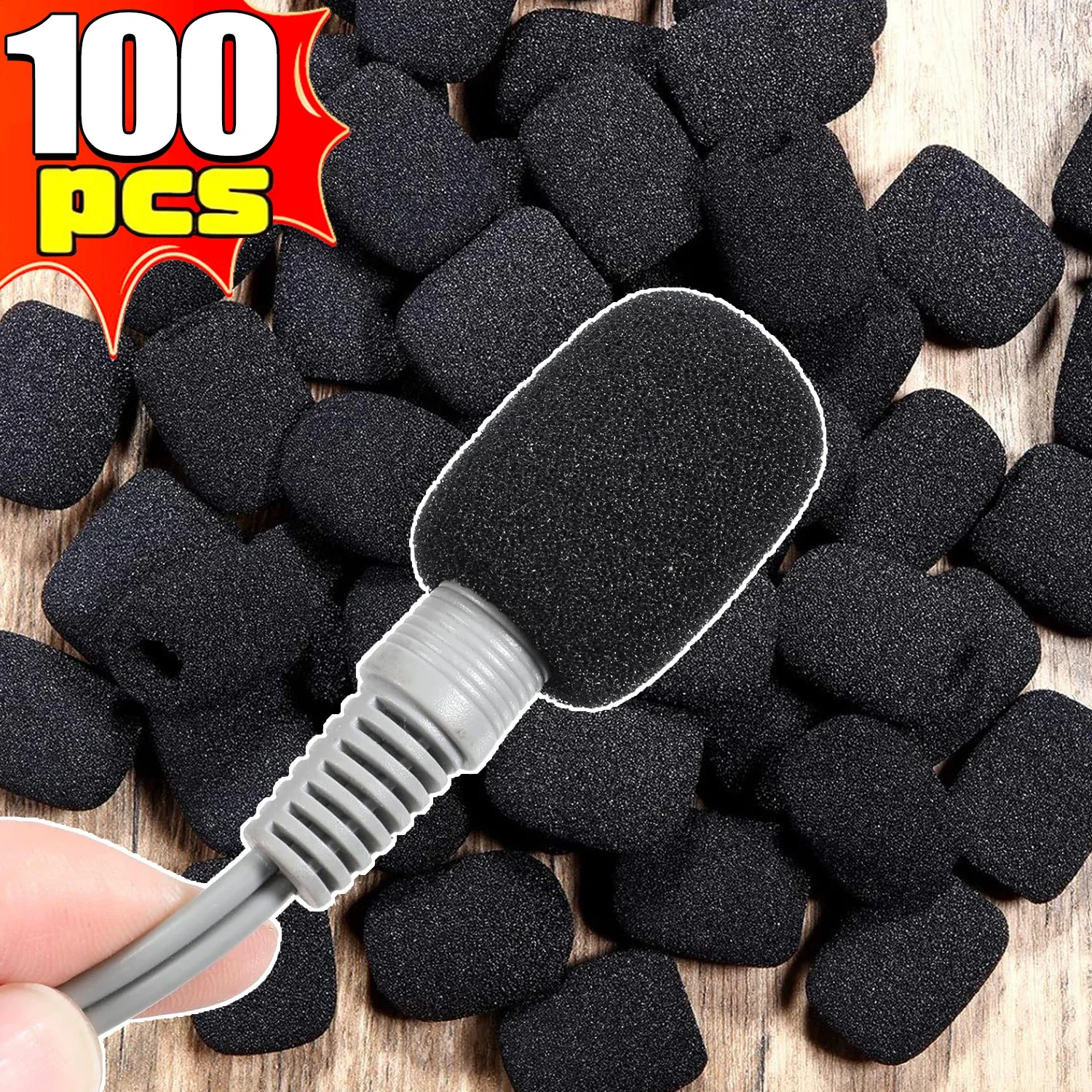 10-100Pcs Replacement Sponge Cover for Microphone Windscreen Lapel Headset Mic Mini Foam Covers Shield Protection 22x30mm