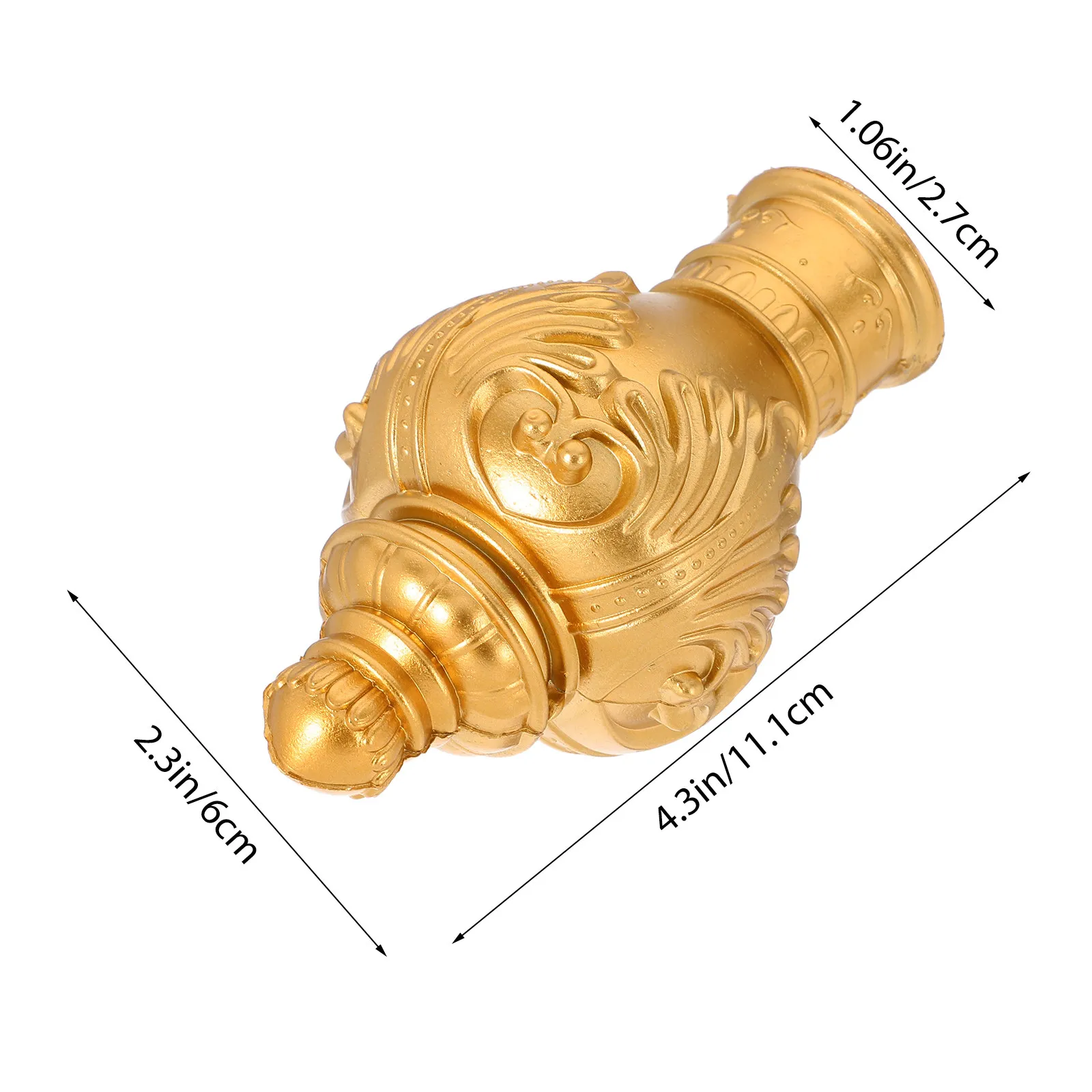 10Pcs Plastic Curtain Rod Finials Gold Roman Head Caps Fits 26-28Mm Rail Elegant Vintage Decorative Window Treatment Curtain