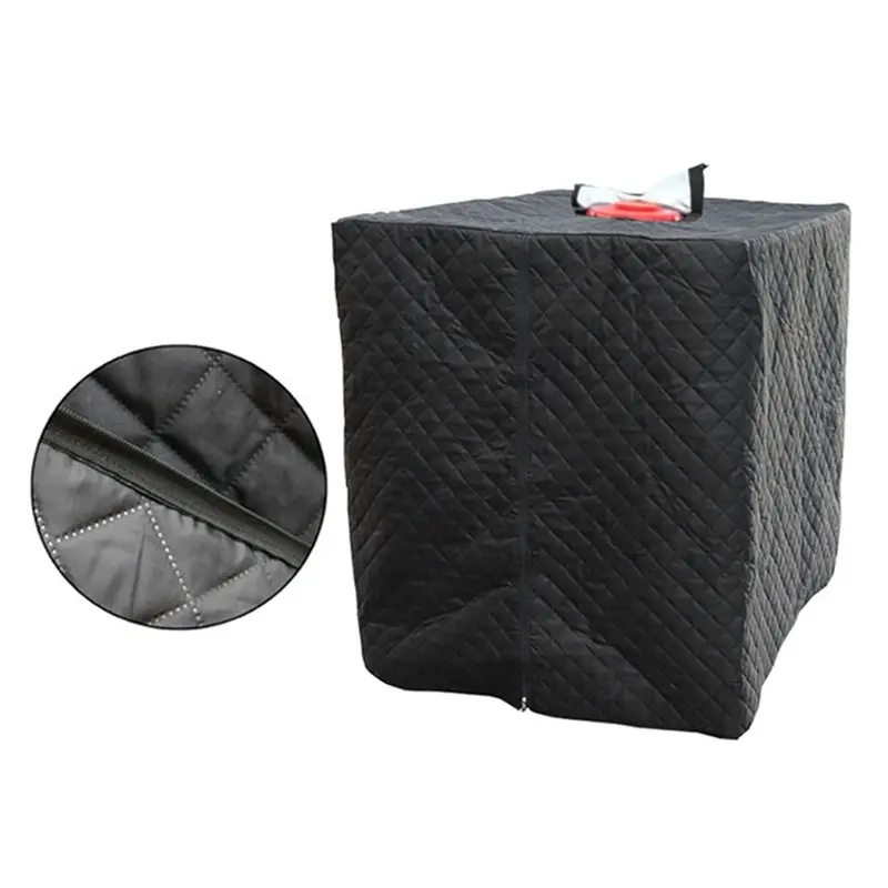 AB66-For Outdoor Storage 120X100x116cm 210D Oxford Fabric Waterproof Tank Cover Composite Cotton Lining For 1000L IBC Tanks