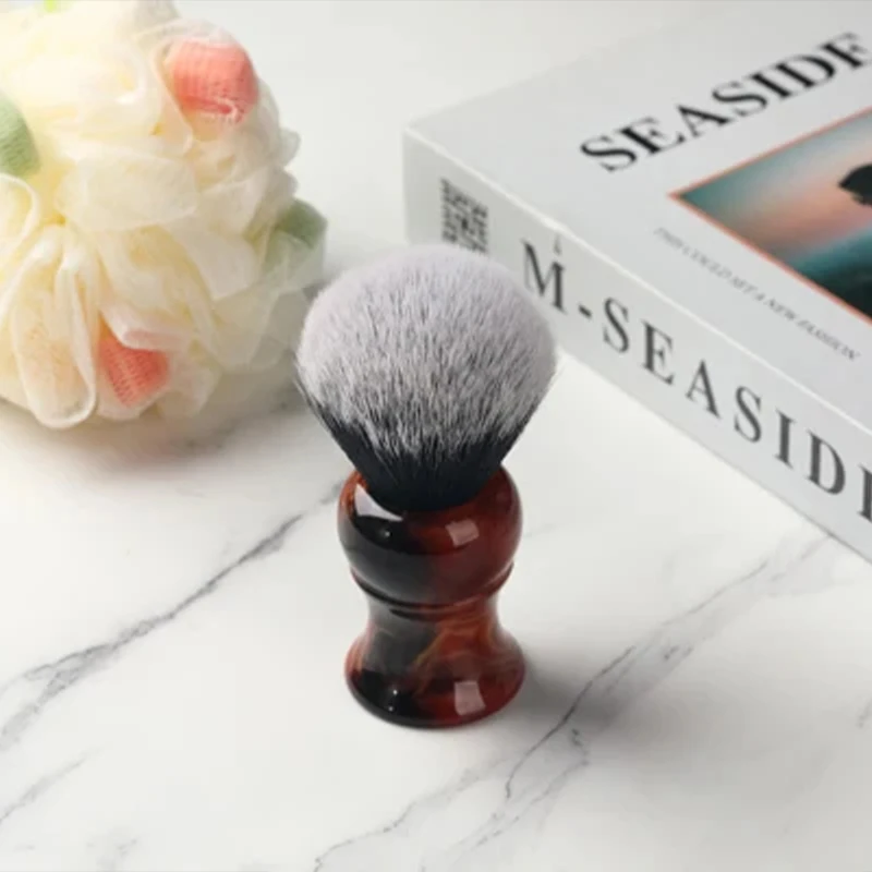 Yaqi 28mm Tuxedo Synthetic Knot Men's Shaving Brush for men Comfortable Durability Ergonomic Resin Handle For Wet Shaving Brush