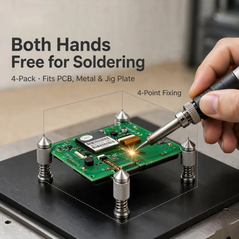 PCB Holder Strong Magnet Circuit Board Fixture with Adjustable Compression Spring Hands Free Soldering Helping Hands BGA Tools