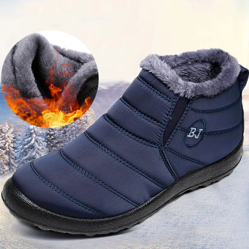 Fashion New Men Sneaker Snow Men Shoes Winter Soft Comfortable Keep Warm Men\'s Sneaker Water Proof Non-Slip Shoes Male