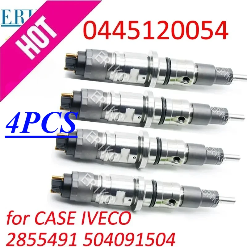 4PCS 0445120054 NEW Diesel Fuel Injector Assy 0 445 120 054 0986435545 Injection Nozzle for CASE IVECO 2855491 504091504