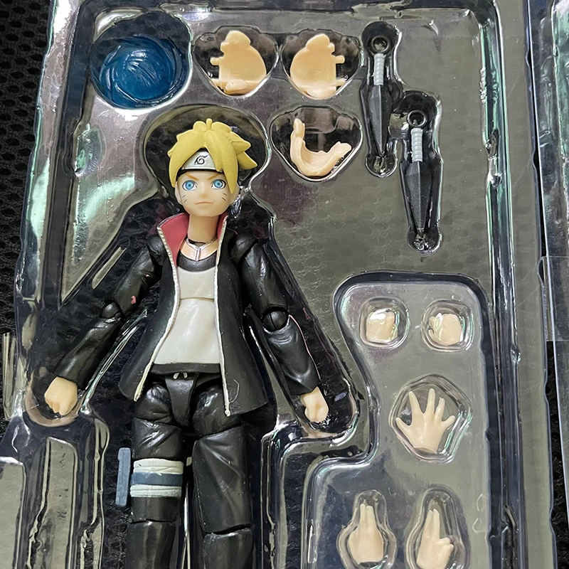 Naruto Next Generations Uzumaki Boruto Action Figure SHF Model Toys Face Changeable Doll Collection Model Gift For Kids