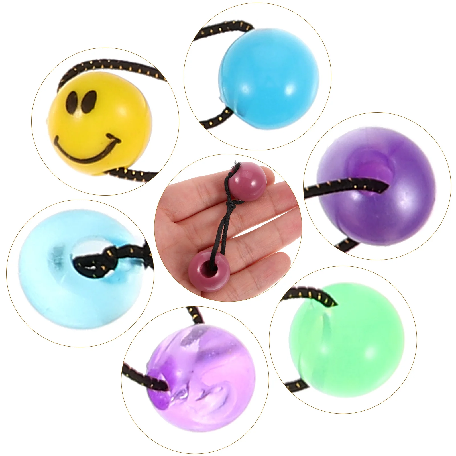 

24 pcs Cute Ties Double Ball Ponytail Holders Elastic Hair Ropes Colorful Ball Hair Ties For