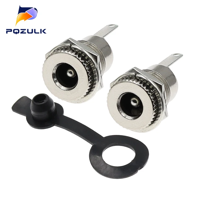 10 sztuk DC099 5.5mm x 2.1mm DC Power gniazdo typu Jack kobieta złącze do montażu na panelu metalowe DC-099 otwarty otwór 11MM 5.5*2.1 5.5*2.5