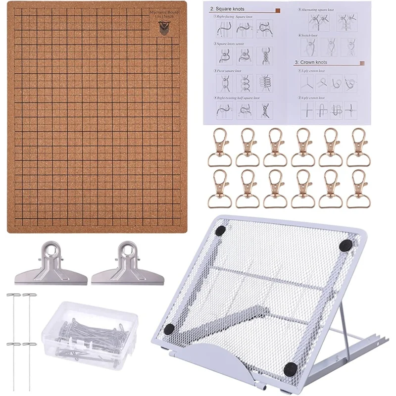 

A25F-для плетения браслета для макраме 12 "X 16" 100 шт. булавки с регулируемой подставкой, принадлежности для инструментов