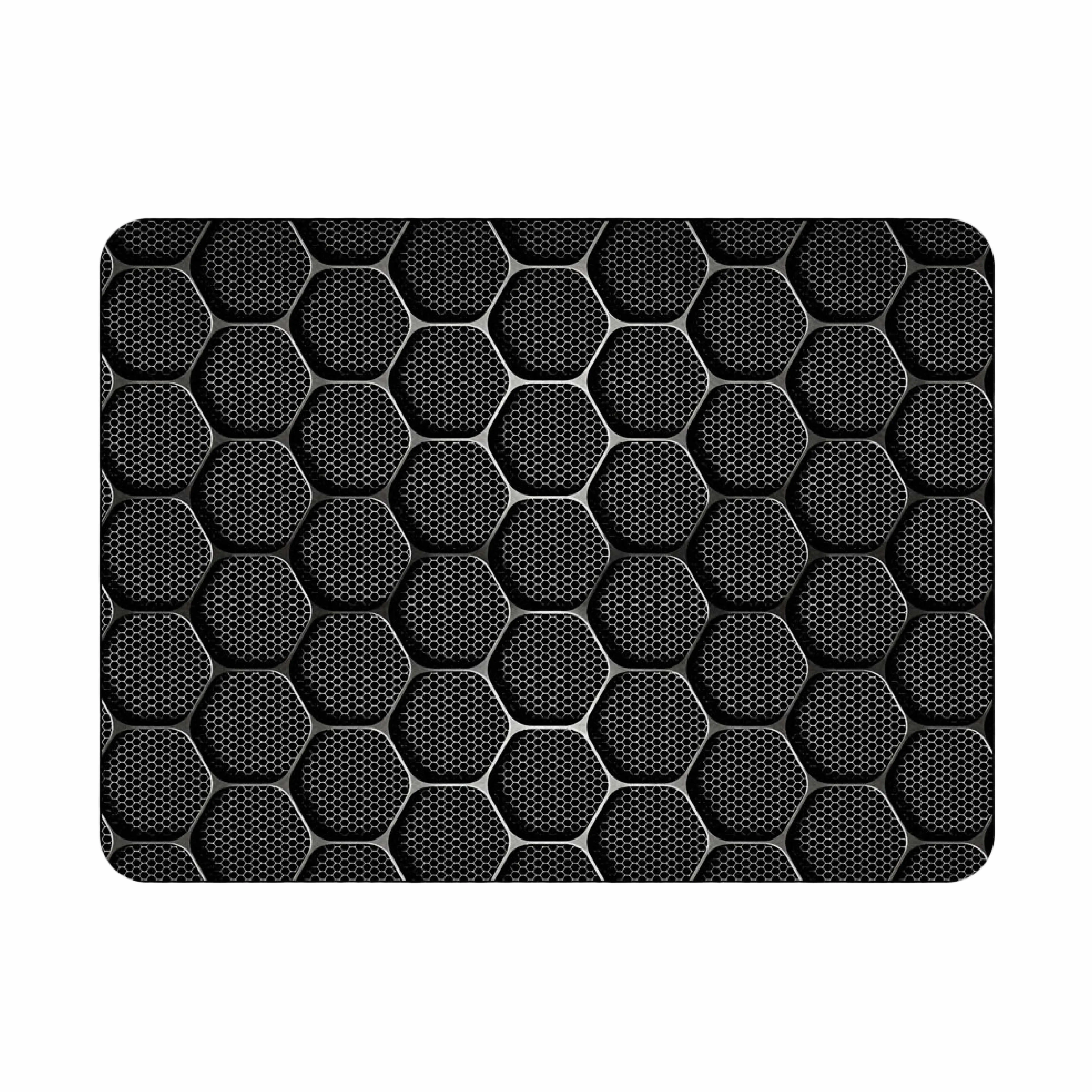 1pk Black Hexagon Car Cargo Mat - Soft Clean&Install, Anti-Slip Wearproof, Stylish, Fits Most Cars, Daily, Gift