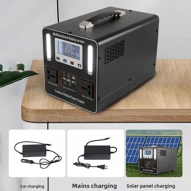 500W-1000W Portable Power Station Emergency Backup Power Supply AC USB Type-C Multi Ports Power Bank for Outdoor Camping Home