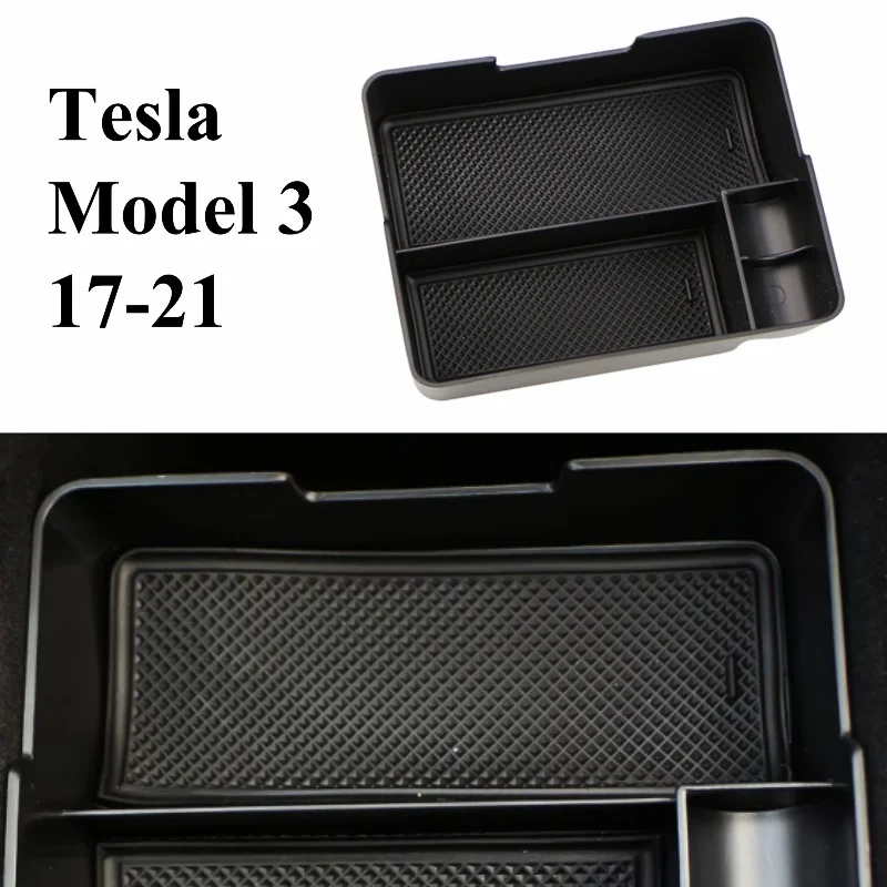 

For Tesla Model 3 Model3 2016 2017 2018 2019 2020 2021 Car Central Armrest Storage Box Case Tray Container Organizer Accessories