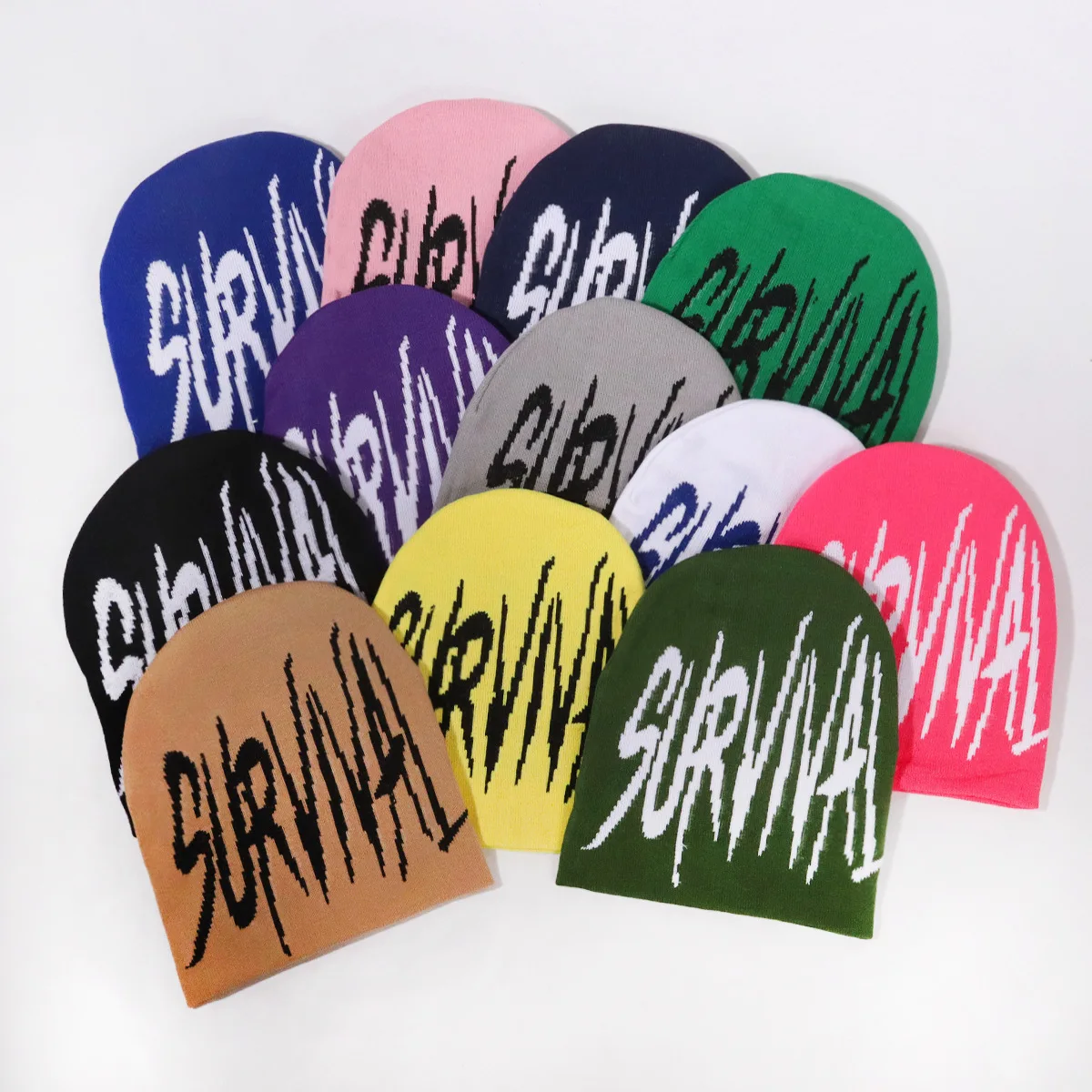 

Letter Jacquard Knitted Hat Simple and Versatile Design Casual Outdoor Street Fashion Autumn and Winter Warm Hat