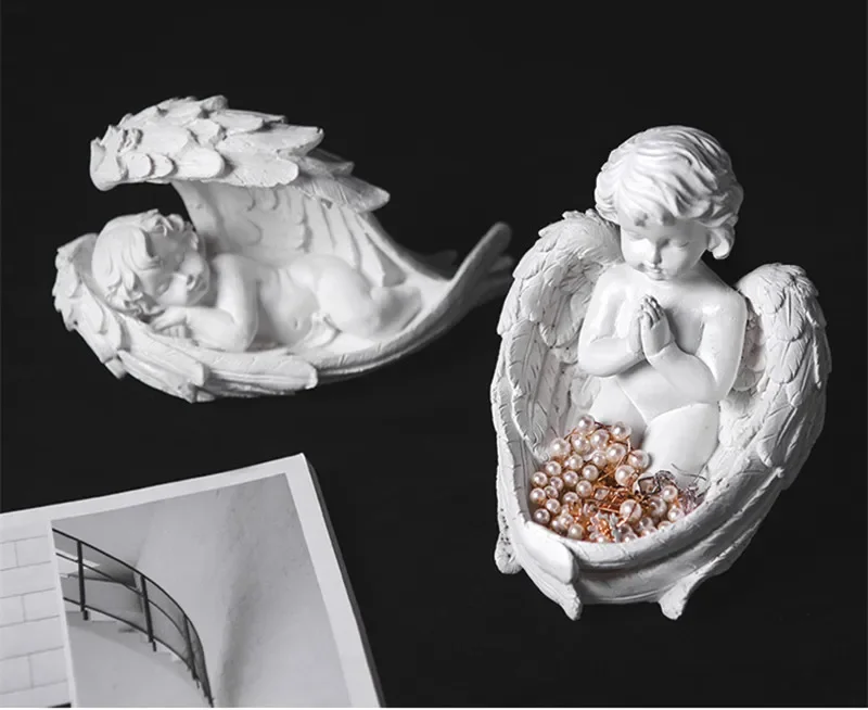 MGT-Sleeping Praying Angel Resin, Modern Home Decor, Art Decoration, Craft Ornaments, Europe Sculpture