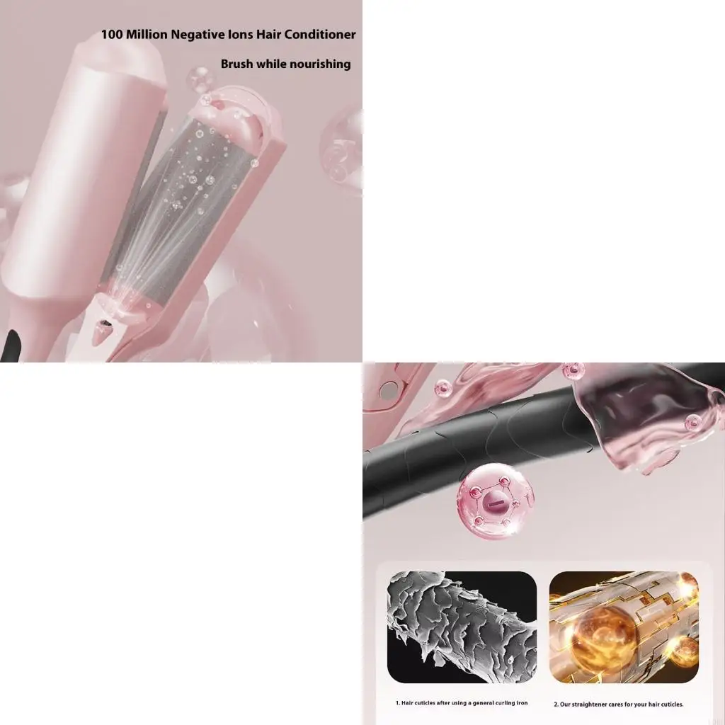Hair Curling Iron 32mm Deep Waver Hair Curler Adjustable 30S Fast Heating Crimping Iron Styler Wand for All Hair