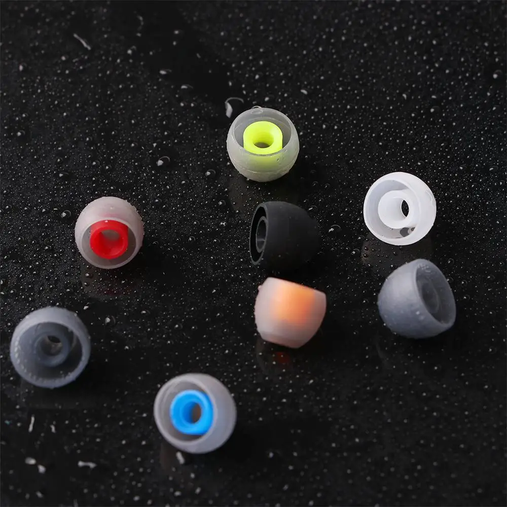 6Pairs Lightweight Silicone Headphone Dual Color Eartips Earbuds Caps Ear Pads Eartip Cover