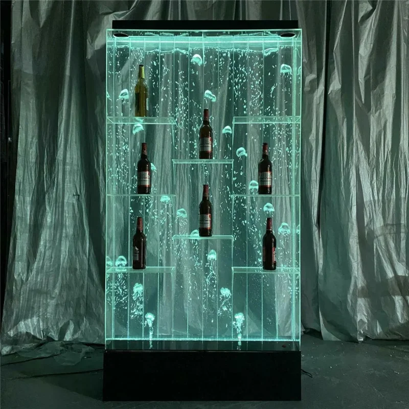 custom.Contemporary Fountain Bubble Wall Panel Color Changing LED Lights Customizable Color Custom Made Home Bar/Pub D