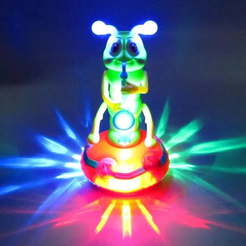 Electric Dancing Singing Twisted Worm for Children, Musical Light, Blowing Saxophone, Caterpillar, Baby Soothing Toys for Kids, Boys and Girls