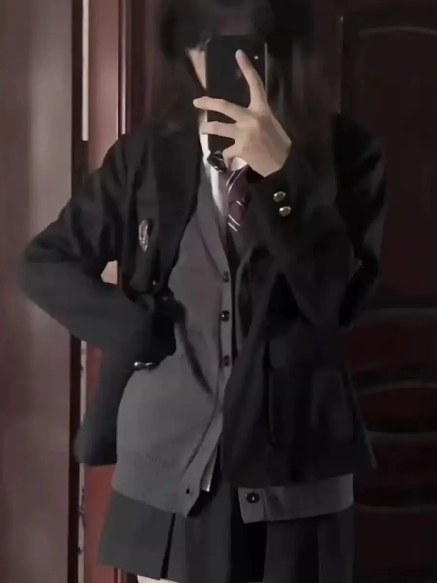 

Оригинальный костюм Bla JK orm, женская школьная верхняя одежда, комплект пальто Briti Sle, небольшой размер, модная студенческая одежда