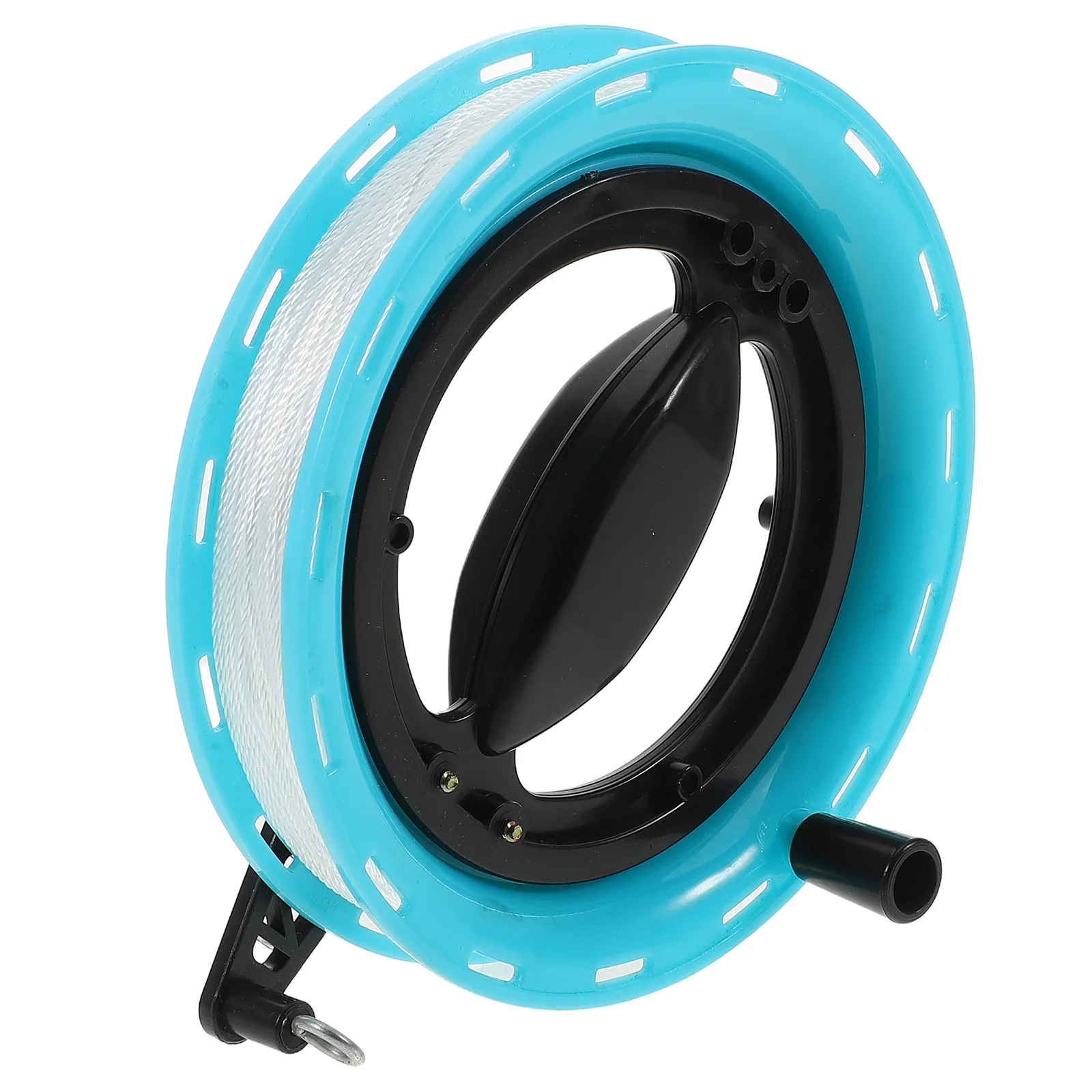 Carretel de corda de pipa branco, 14cm, 100m, portátil, design oco, ferramenta de enrolamento reverso para adultos, acessórios voadores de plástico, carretel de pipa