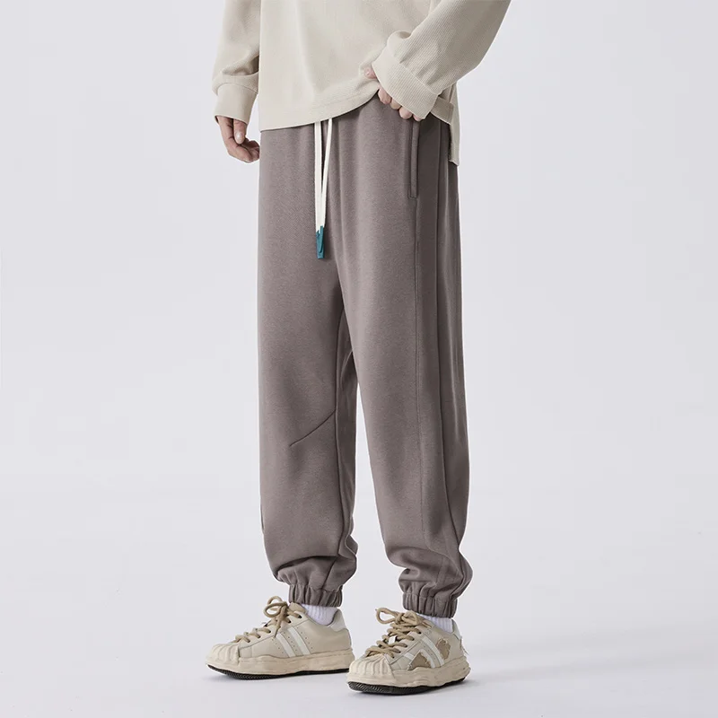

Loose Men's Sports Pants Autumn New Sle Trendy Cuffed Casual Pants Retro Japanese Sle Heavyweight Sweatpants Youth Faion