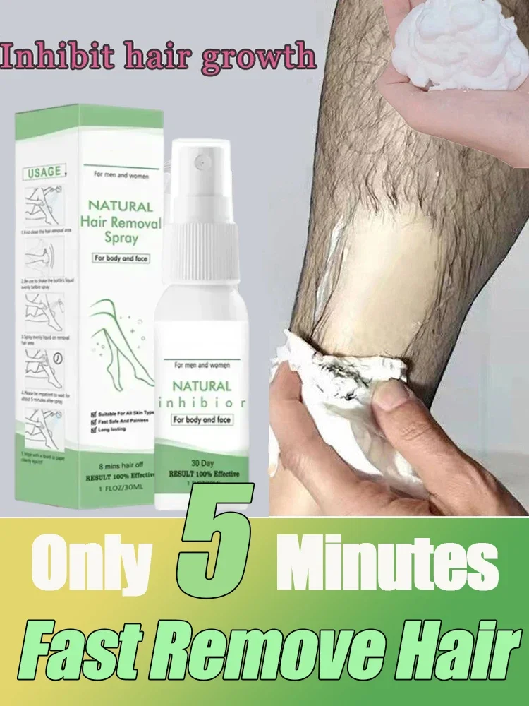 

Fast Painless Hair Removal Spray Chest Back Leg Arm Intimate Area Body Hair Removal Mild Smooth Skin Easy Hair Removal Care