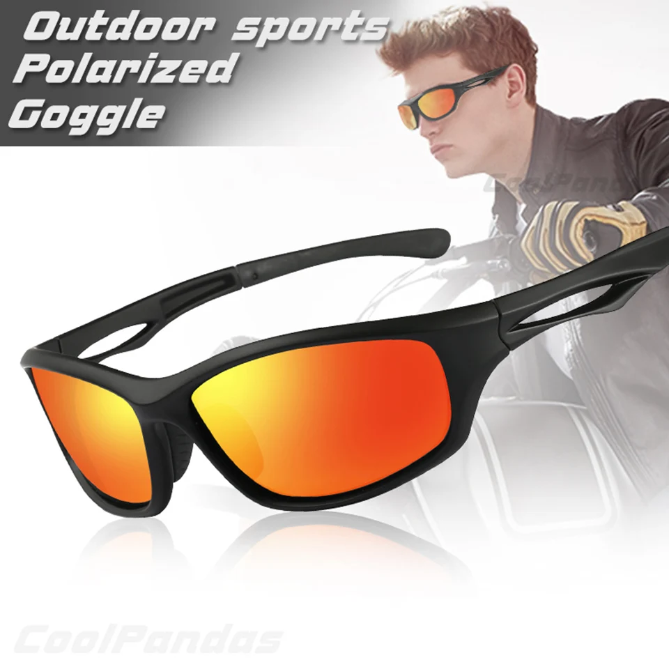 

CoolPandas TR90 Frame Motorcycle Sunglasses Men Polarized Cycling Glasses Women Outdoor Whindproof Goggles UV400 lunettes soleil