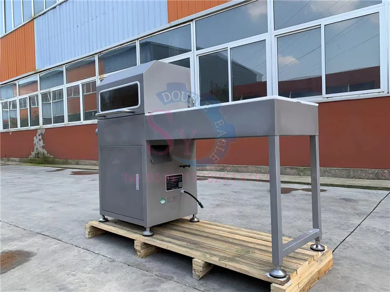 Tipo pneumatico industriale Stuffer per rotoli di carne Rotolo di manzo di montone Pressa di riempimento per bistecche che forma macchina Grande riempitrice per salsicce di prosciutto