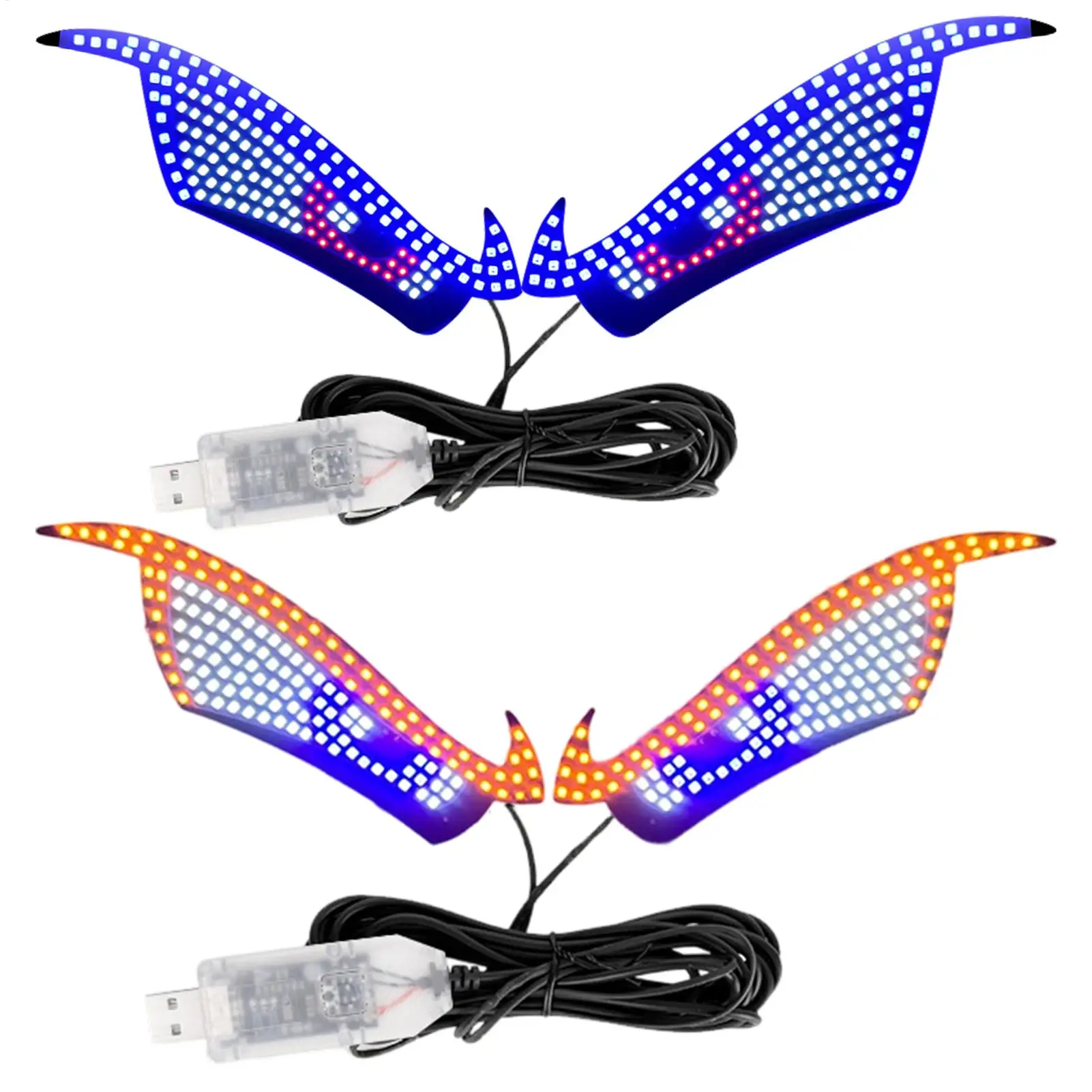 LED Eyes for Car Windshield 11 Modes LED Waterproof Rechargeable Sign Funny Car Window Sign for Truck Motorcycle Bike Cart