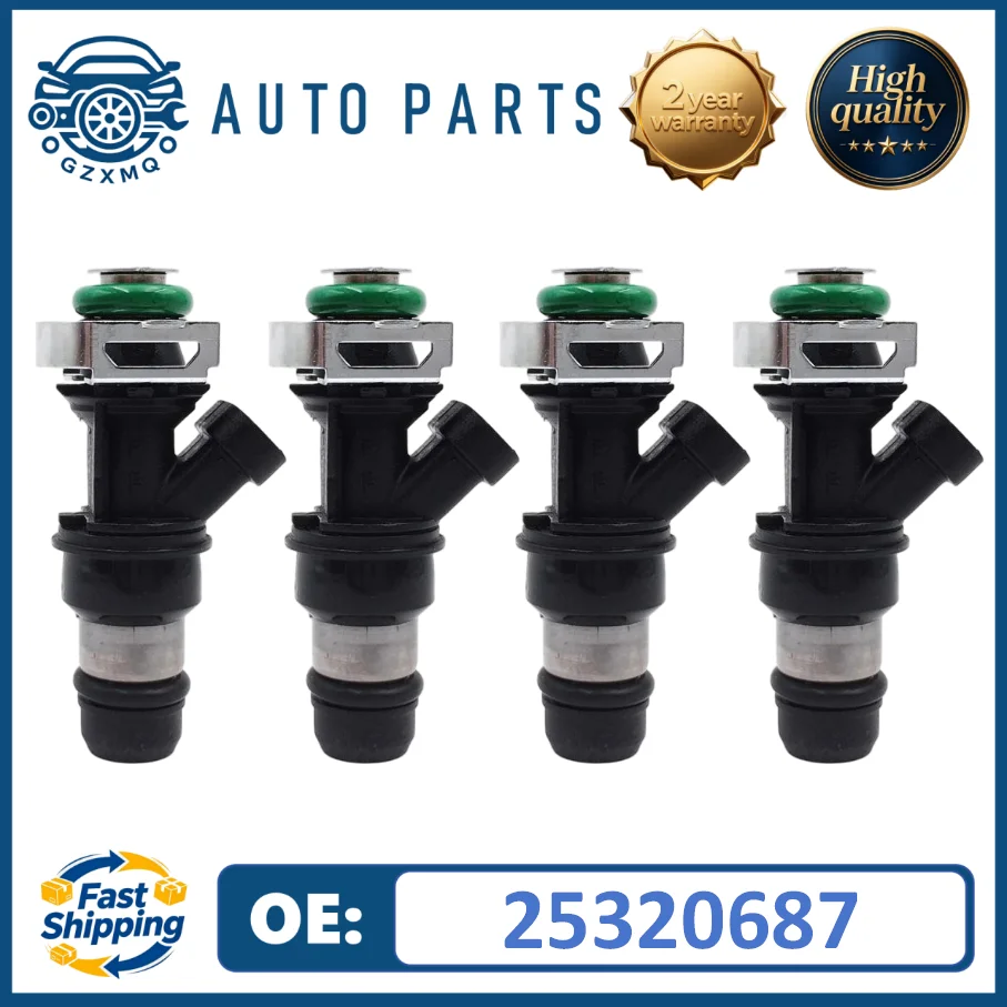 25320687 Inyectores de Combustible de Alta Calidad, 4 Piezas, para Chevrolet Pontiac Cavalier Sunfire 2.2L 2000–2003