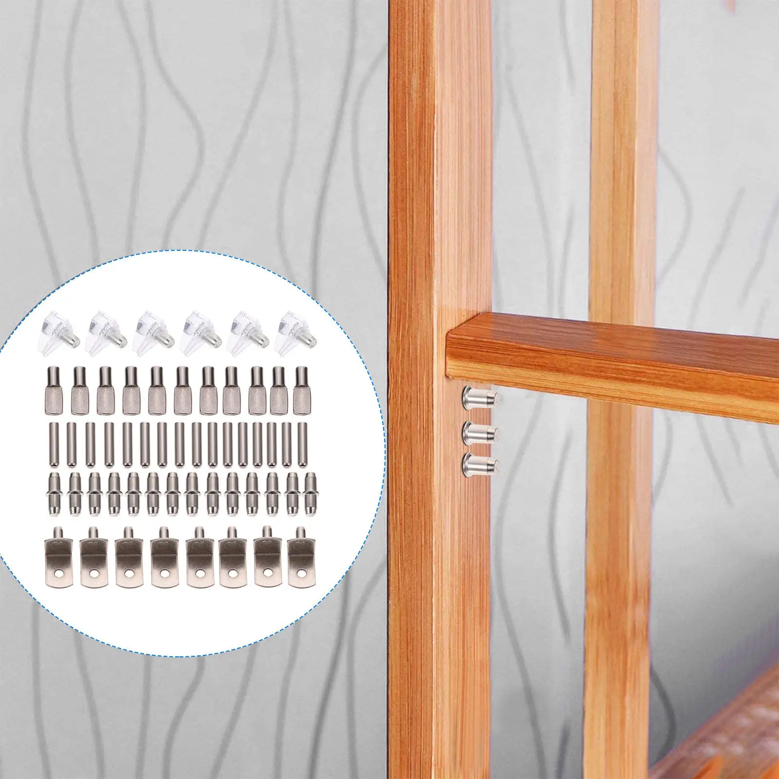 

100Pcs Shelf Pegs Heavy Duty Iron Plastic Shelf Supports for Cabinets Bookcases Wardrobes Display Sideboards Closet Partition