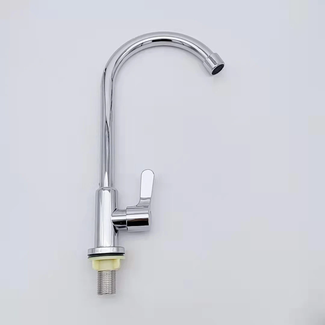 Stainless Steel Single Hole Household Faucet Kitchen Dishwashing Faucet Kitchen Basin Sink Universal Rotating Single Hole Faucet