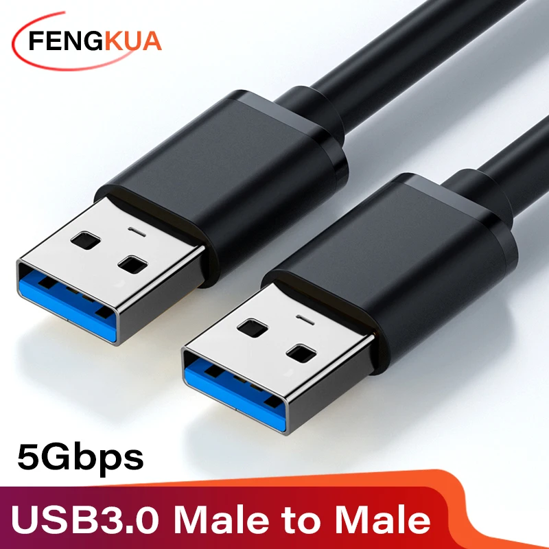 USB 3.0-Verlängerungskabel, USB-Stecker auf Stecker, 5 Gbit/s, schnelle Übertragung, Datenkabel, USB 3.0, für Computer, Laptop, auf mobilen Festplattenfernseher