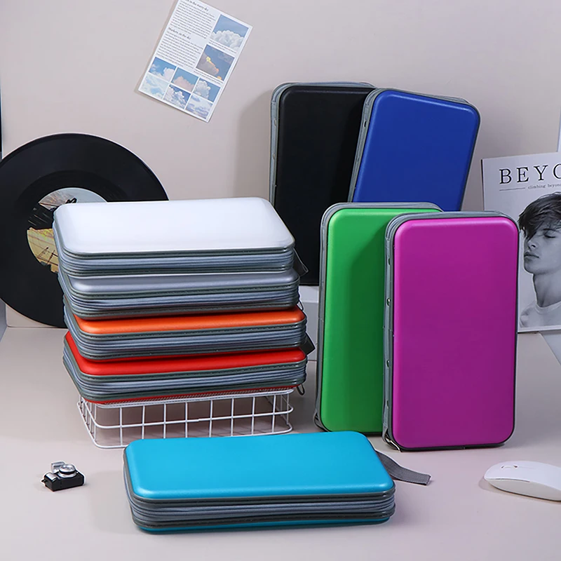 80sheets CD DVD Carry Case Cover Disc Storage Holder CD Sleeve Wallet Album Hard Box Plastic CD Pack Disc DVD Disc Pack