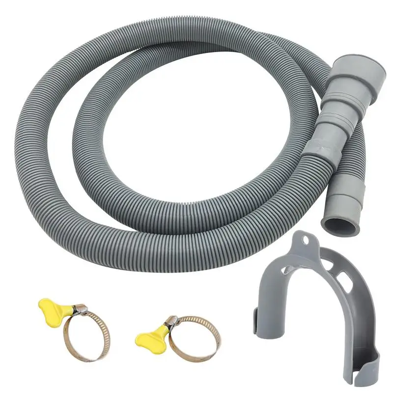 

1.5/2/3/4M PVC Washing Machine Dishwasher Drain Waste Hose Extension Pipe With Bracket Set Wash Machine Ablaufschlauch