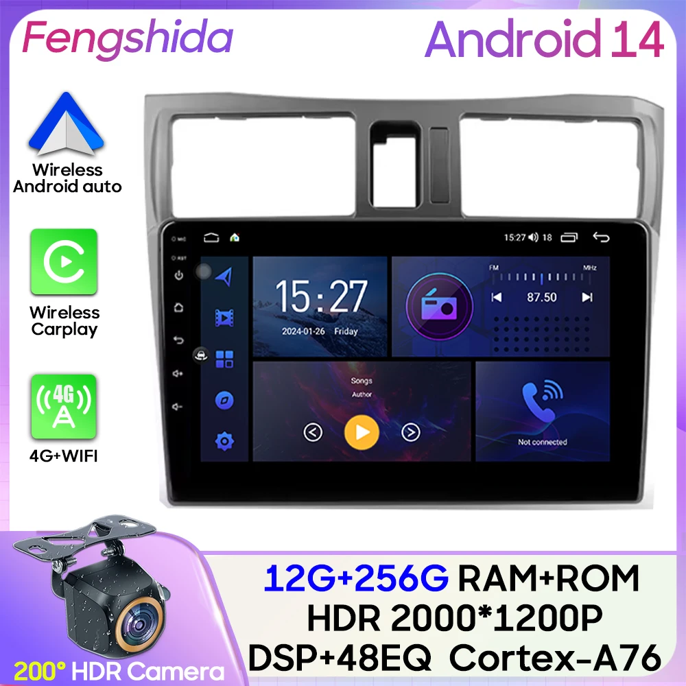 Car Radio Carplay For Nissan Cefiro A3  1998 - 2003 GPS Navigation Android Auto 5G Wifi Stereo Video Multimedia Player No 2din