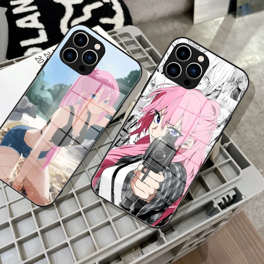 Shikimori Anime Girl Phone Case Tempered Glass For IPhone 16 15 14 13 12 Pro Max Plus Samsung S24 S23 A55 A54 Covers