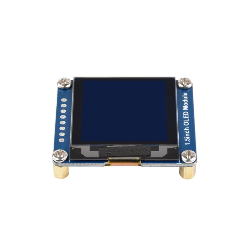 Waveshare-Écran OLED de 1.5 Pouces, 128x128 Pixels, Niveau de Gris 16 Bits éventuelles I/I2C, Compatible avec Ardu37/ Raspberry Pi / STM32