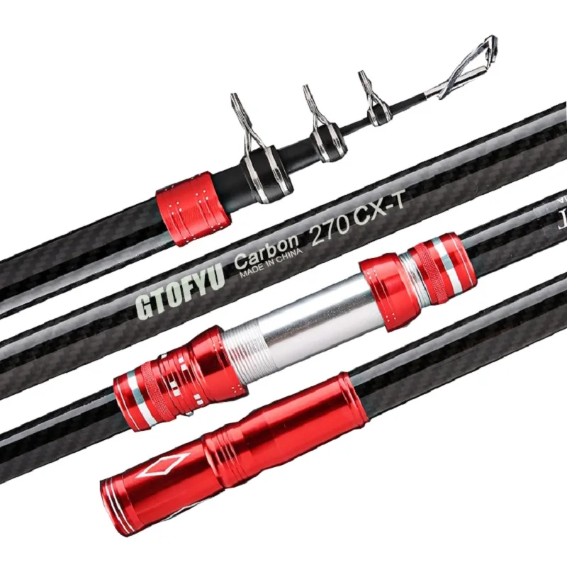 

2.7m 3.0m 3.6m 3.9m 4.2m 4.5m Telescopic Fishing Rod 20kg Carbon Travel Surf Spinning 5-300g Lure Long Throwing Baitcasting Rod