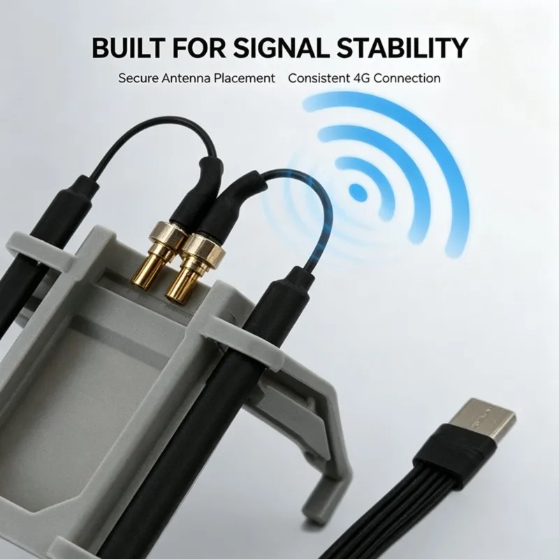 For DJI Mini 5 Pro 4G Module Data Cable, Antenna Signal Transmission, Bottom Mount Bracket With 3D Printed Holder(1PC)